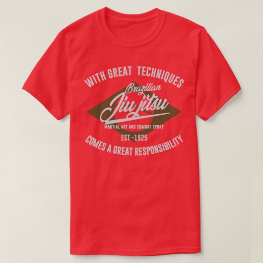 ブラジル柔術バッジ Tシャツ (デザイン正面)