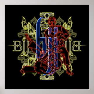 ブラジル柔術ポスター赤戦闘機 ポスター