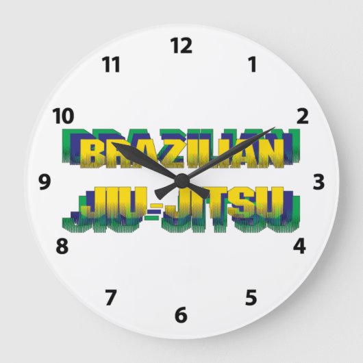 ブラジル柔術 ラージ壁時計 (正面)