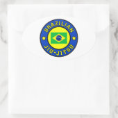 ブラジル柔術 楕円形シール (バッグ)