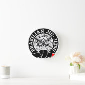 ブラジル柔術（黒帯）壁時計 ラウンド壁時計 (ホーム)