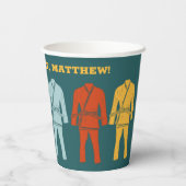 ブラジル柔術BJJをテーマパーソナライズされた 紙コップ (裏面)