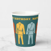 ブラジル柔術BJJをテーマパーソナライズされた 紙コップ (左)