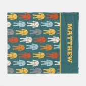 ブラジル柔術BJJギ制服パーソナライズされた フリースブランケット (正面(横))