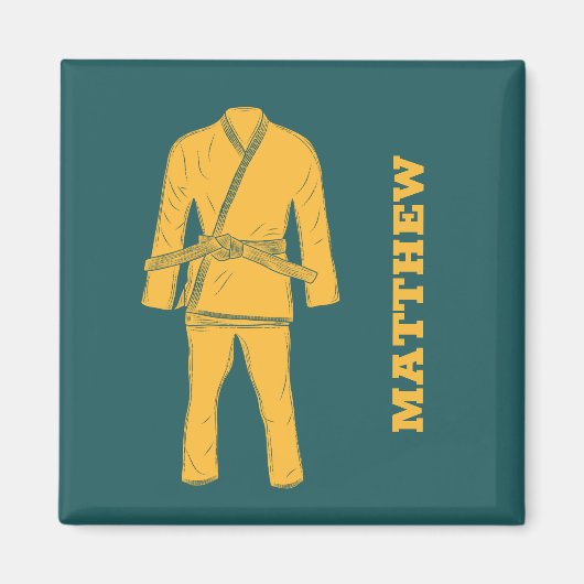 ブラジル柔術BJJギ制服パーソナライズされた マグネット (正面)
