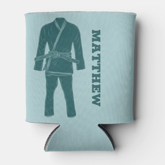 ブラジル柔術BJJギ制服パーソナライズされた 缶クーラー (正面)