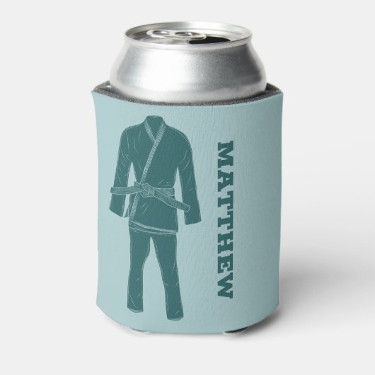 ブラジル柔術BJJギ制服パーソナライズされた 缶クーラー (缶裏面)