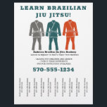 ブラジル柔術BJJレッスン短冊 チラシ<br><div class="desc">ブラジル柔術学校や民間指導事業をチラシに簡単してカスタマイズ行う。グレー、ティール（緑がかった色）ブルー、オレンジ色のBJJのイラストレーションが特徴で、基本的な詳細を追加するスペースとビジネスの電話番号を追加し、下にスタイルストリップを引き裂くとコーヒーショップやコミュニティの掲示板でのアップに最適なぶら下がった。お客様が電話番号を切り離しやすいように、各ストリップの間を切るためにはさみを使用する必要があります。</div>