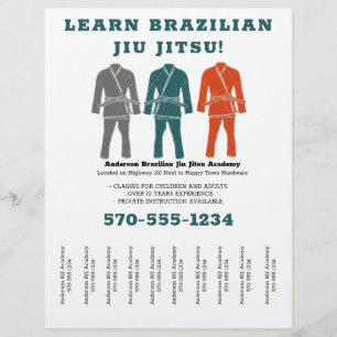 ブラジル柔術BJJレッスン短冊 チラシ