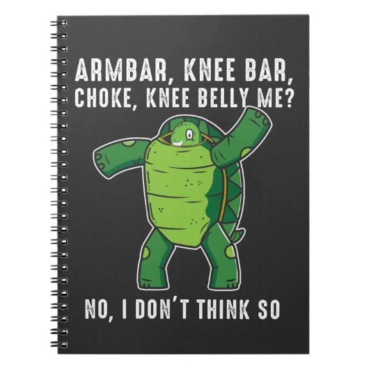 ブラジル柔術BJJ亀の守備位置 ノートブック (正面)