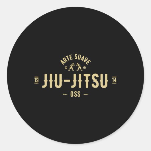 ブラジル柔術EスアヴェOss Bjj ラウンドシール (正面)