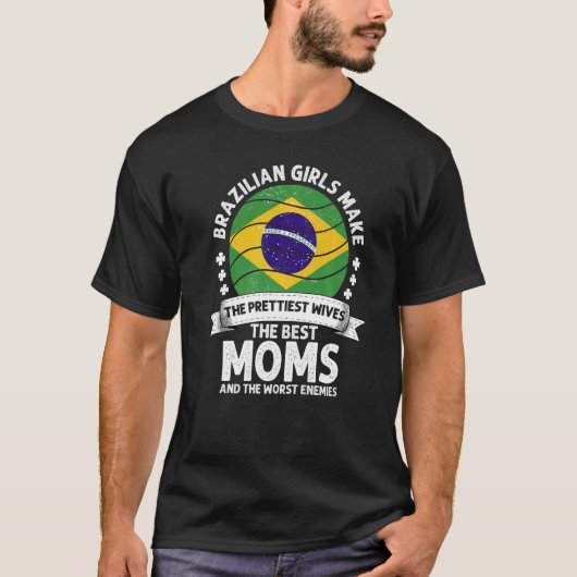 ブラジル母ブラジル母の日ママブラジルam tシャツ (正面)