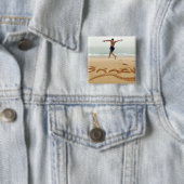 ブラジル水着を着た裸の男性 缶バッジ (インサイチュ)