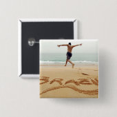 ブラジル水着を着た裸の男性 缶バッジ (正面&裏面)