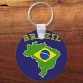 ブラジル海軍の地図/国旗 キーホルダー (正面)