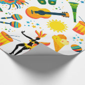 ブラジル海軍カラフル記号パターン ラッピングペーパー (角)