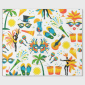 ブラジル海軍カラフル記号パターン ラッピングペーパー (フラット)