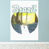 ブラジル熱帯雨林のロゴ キャンバスプリント (インサイチュ (ウッドフロア))