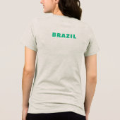 ブラジル特別ギフトブラック観光客クラシック トライブレンドTシャツ (裏面)