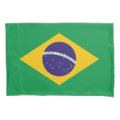 ブラジル独身の愛国的ピラローケース国旗 枕カバー (正面)