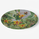 ブラジル登山低木とハミング鳥 ペーパープレート (アングル)