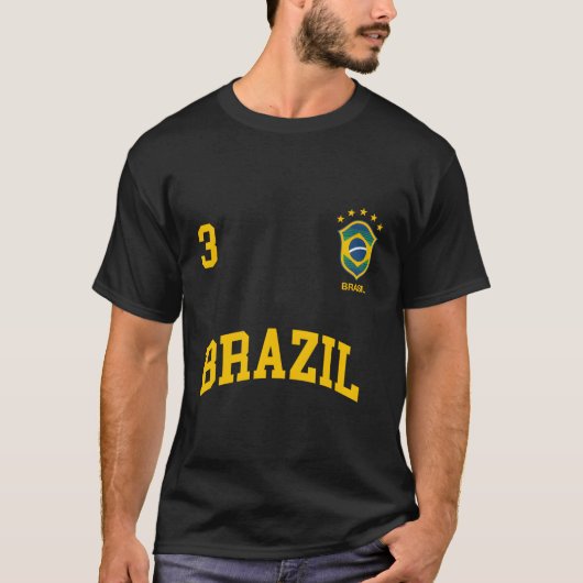 ブラジル第3位ブラジルのサッカーチームスポーツ Tシャツ (正面)