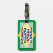 ブラジル簡単ID個人用フラグ ラゲッジタグ (裏面縦)