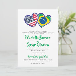 ブラジル米ハートフラッ結婚ズ 招待状