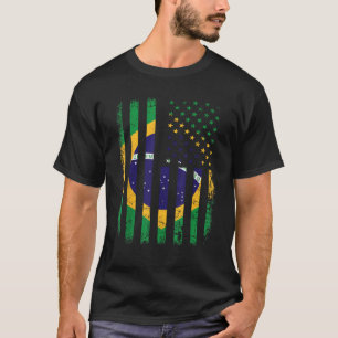 ブラジル米国国旗ブラジルのルーツBrazil Ame Tシャツ