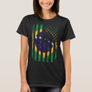 ブラジル米国国旗ブラジルのルーツBrazil Ame Tシャツ