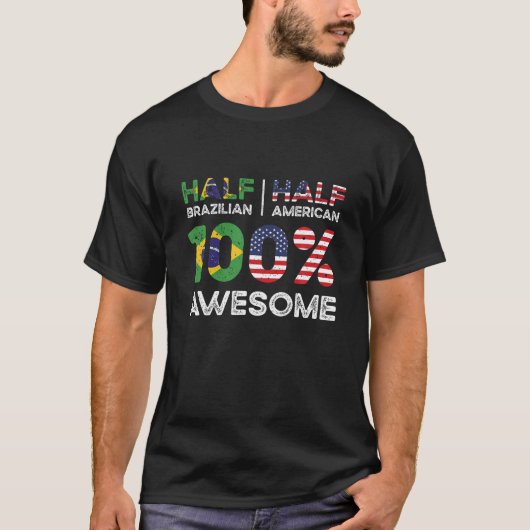 ブラジル系アメリカ人アメリカ人アメリカ育ちブラジル系アメリカ合衆国フロリダ Tシャツ (正面)