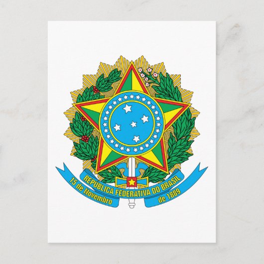 ブラジル紋章 ポストカード (正面)
