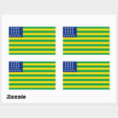 ブラジル統一された国旗の州 長方形シール (シート)