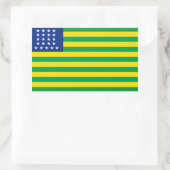 ブラジル統一された国旗の州 長方形シール (バッグ)