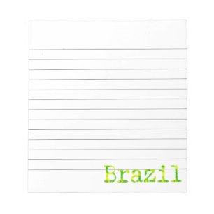ブラジル緑と黄色のフォント並び ノートパッド