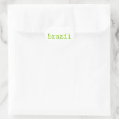 ブラジル緑と黄色のフォント ハートシール (バッグ)