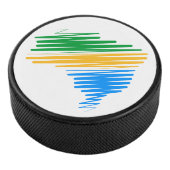 ブラジル縁ど国旗の色を使用したブラジルの地図 アイスホッケーパック (3/4)