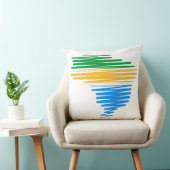 ブラジル縁ど国旗の色を使用したブラジルの地図 クッション (椅子)