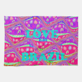 ブラジル美しいサンバ伝統的カラー キッチンタオル (横)