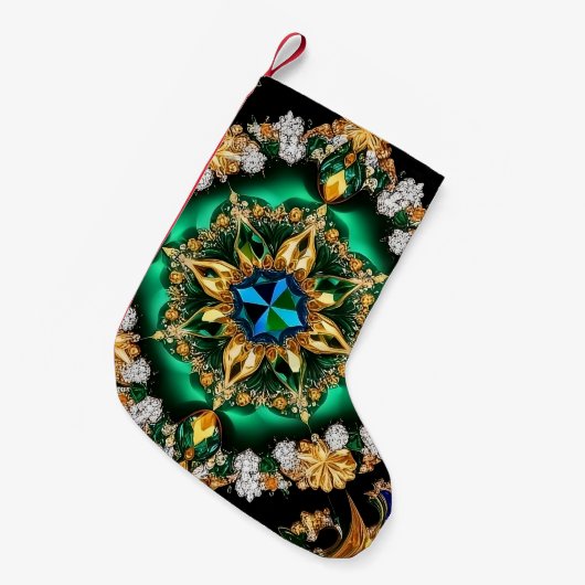 ブラジル色のクリスマスストッキング スモールクリスマスストッキング (正面 (吊り時))