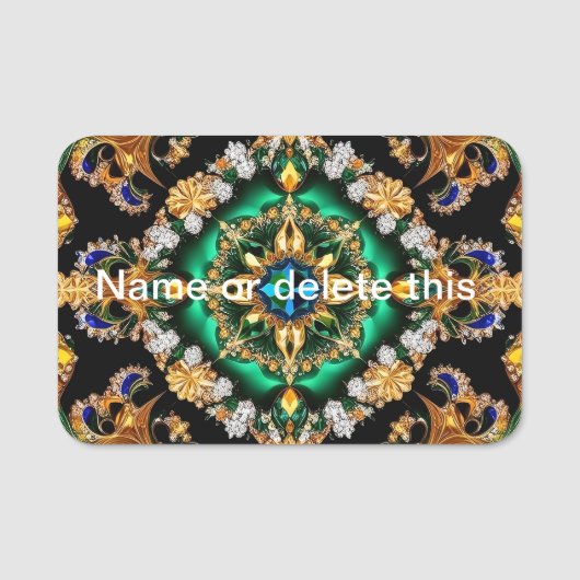 ブラジル色の名前タグ 名札 (正面)