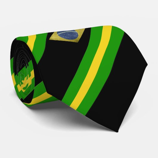 ブラジル色の旗 ネクタイ (ロール)