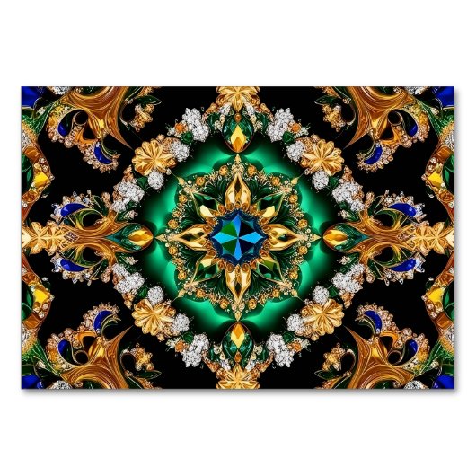 ブラジル色の特殊なテーブルカード テーブルナンバー (正面)