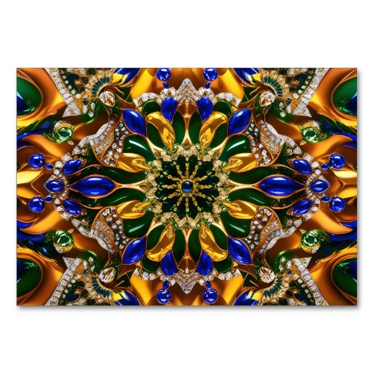 ブラジル色付き特殊テーブルカード テーブルナンバー (正面)