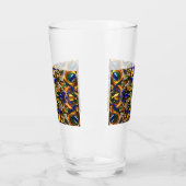 ブラジル色入りガラスカップ タンブラーグラス (左)