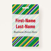 ブラジル色刺激を受けたのストライプ旗 バッジ (裏面)