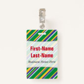 ブラジル色刺激を受けたのストライプ旗 バッジ (裏面クリップ)