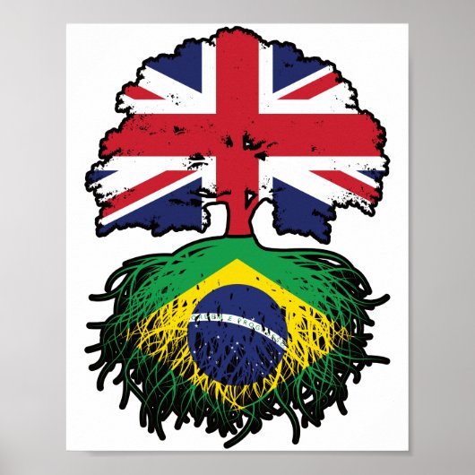 ブラジル英樹ルーツ州旗 ポスター (正面)