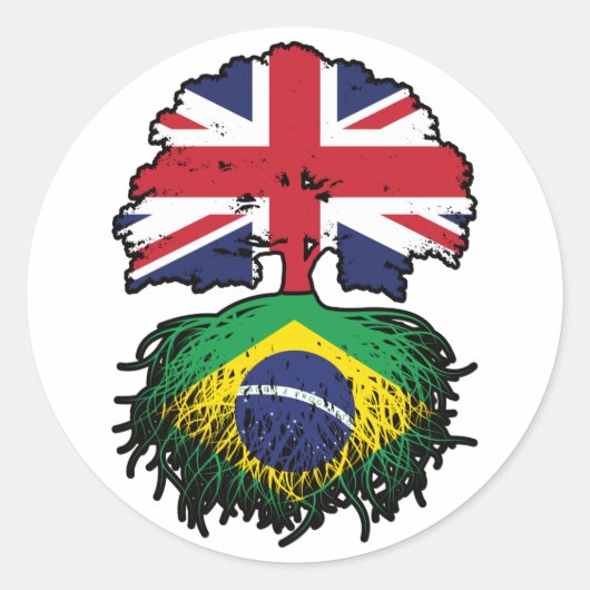 ブラジル英樹ルーツ州旗 ラウンドシール (正面)