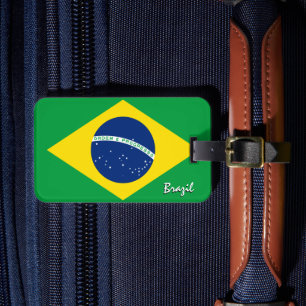 ブラジル荷物タグ、愛国的なブラジル国旗 ラゲッジタグ
